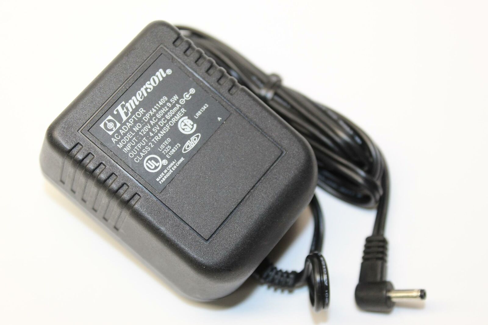 New Emerson DPX411409 4.5V DC 600mA AC Power Supply Adapter Charger